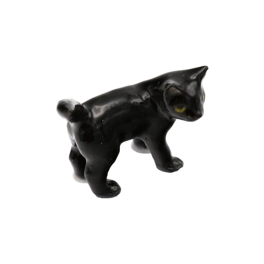 Onyx Black Kitten Porcelain Miniature