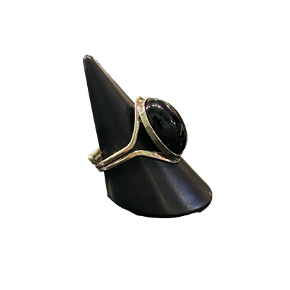 Black Onyx Modern Ring
