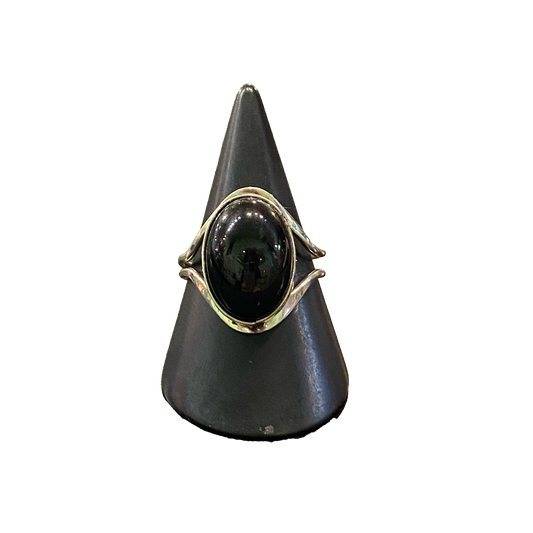 Black Onyx Modern Ring