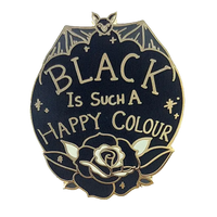 Black Is Such A Happy Color Pin