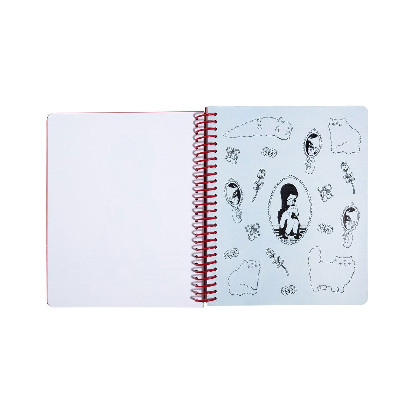 Love Cats Blanco Spiral Notebook