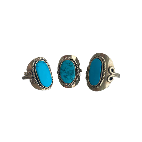 Blue Dyed Howlite Ring