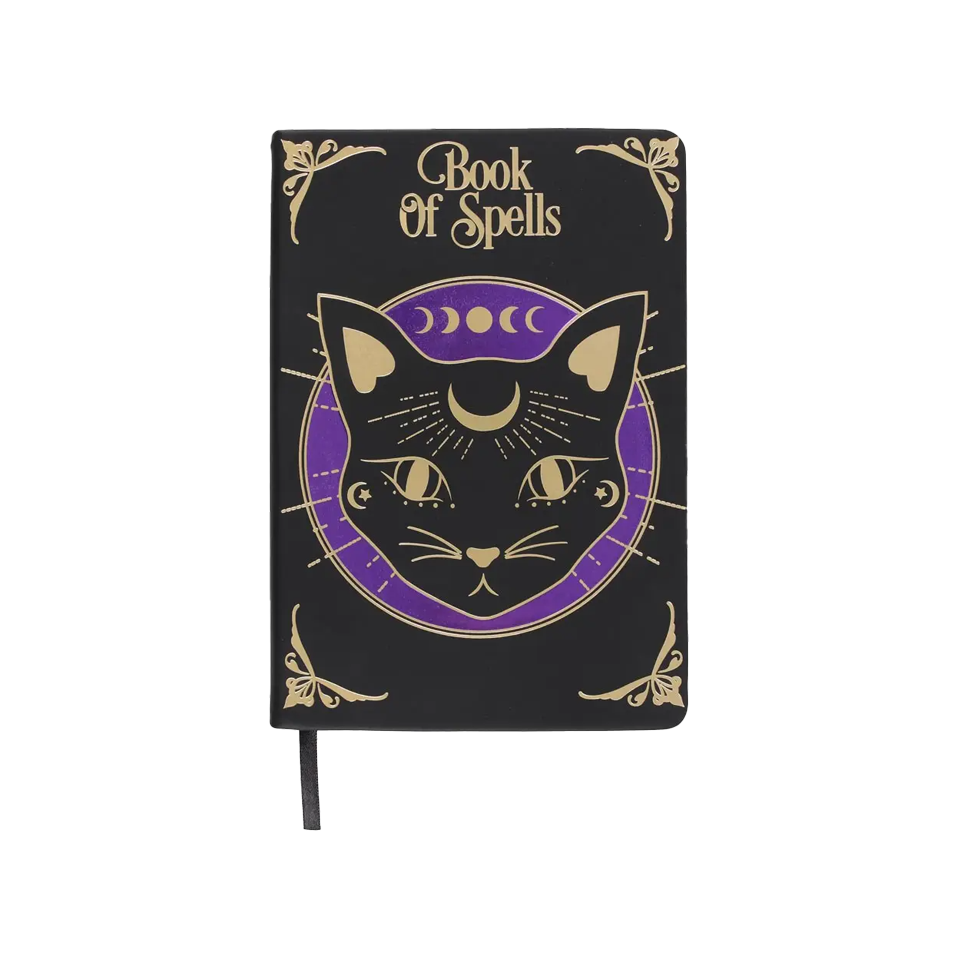 Black Cat Mystic Book of Spells Journal