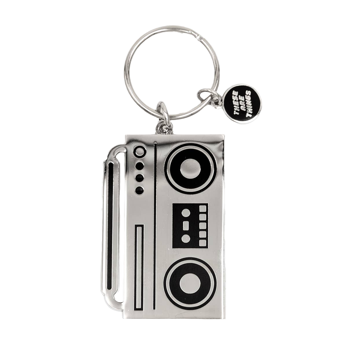 Boombox Enamel Keychain