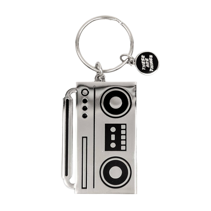 Boombox Enamel Keychain