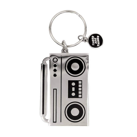 Boombox Enamel Keychain