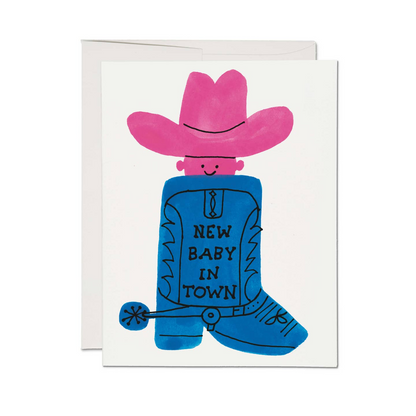 Boot Baby New Baby Card