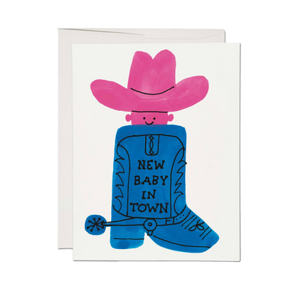 Boot Baby New Baby Card