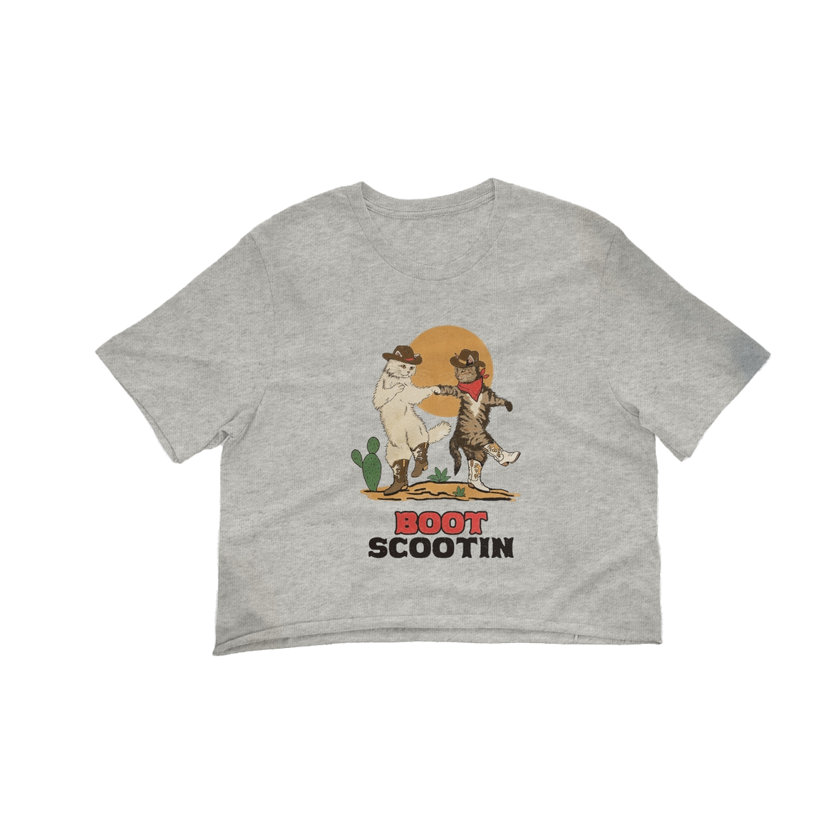 Boot Scootin Kitties Flowy Crop Top