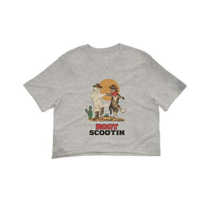 Boot Scootin Kitties Flowy Crop Top