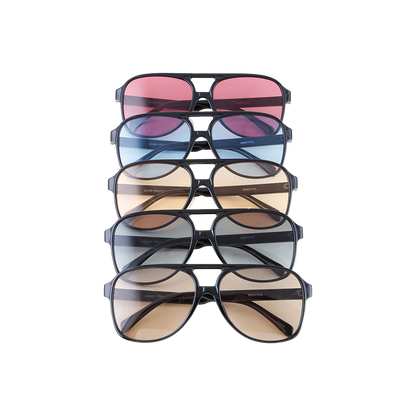 Bright Straight Cut Aviator Sunglasses