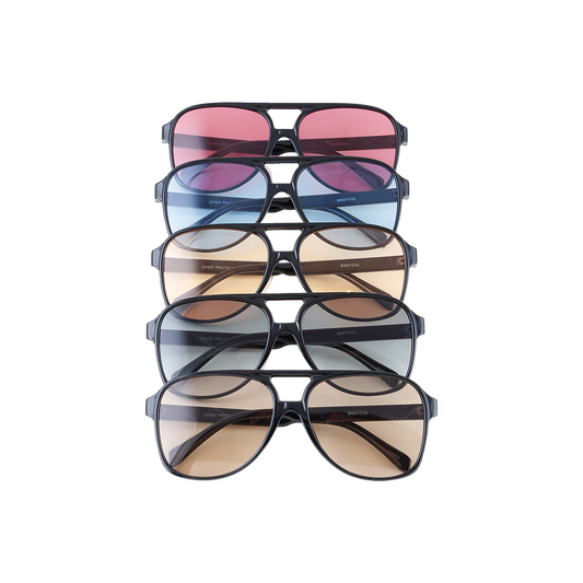 Bright Straight Cut Aviator Sunglasses
