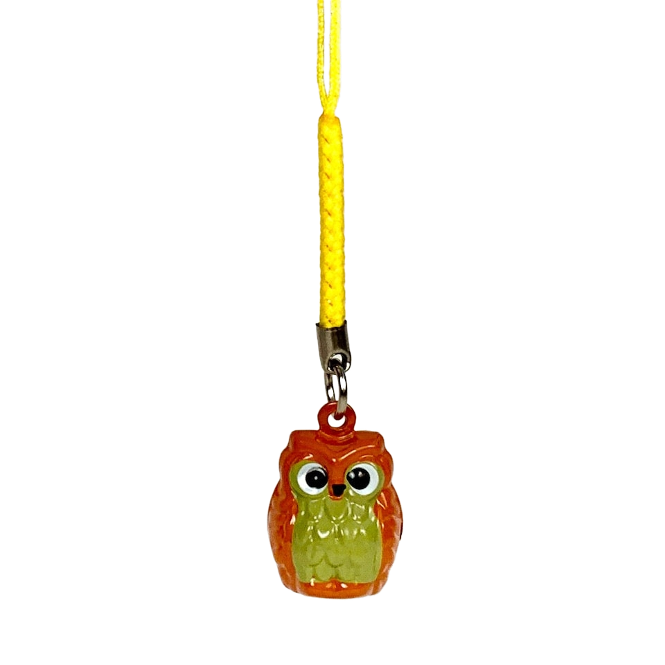 Brown Owl Bell Keychain