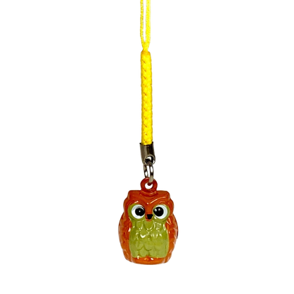 Brown Owl Bell Keychain