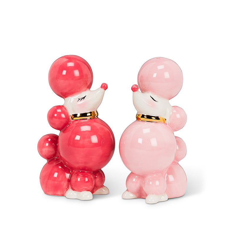 Pink Poodle Salt & Pepper Shakers