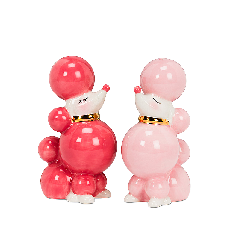 Pink Poodle Salt & Pepper Shakers