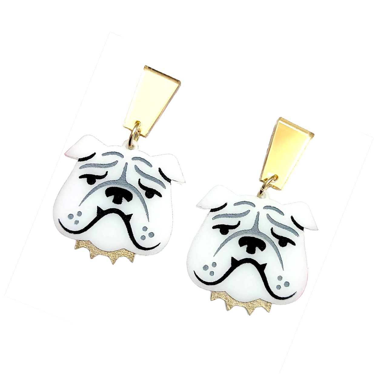 Bulldog Dangle Earrings