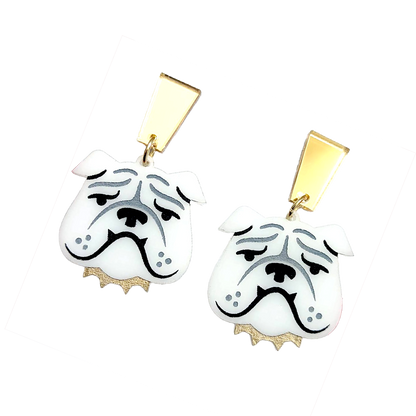 Bulldog Dangle Earrings