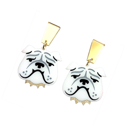 Bulldog Dangle Earrings