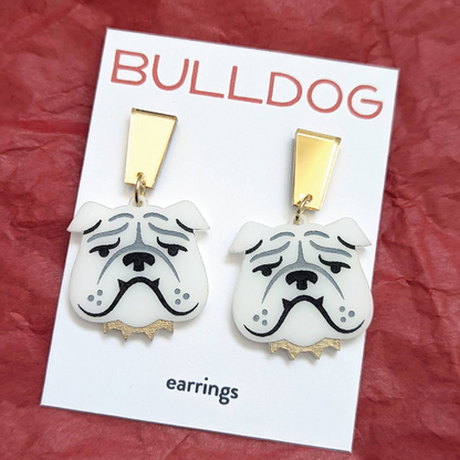 Bulldog Dangle Earrings