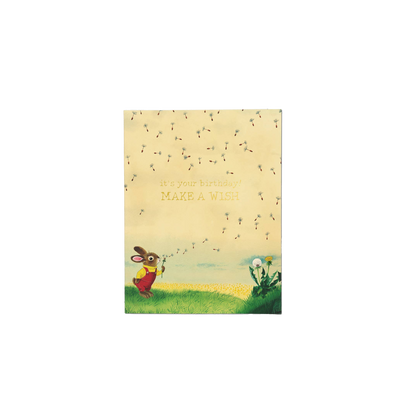 Bunny and Dandelion Birthday Card