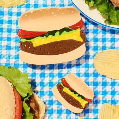 Mini Burger Hair Claw Clip