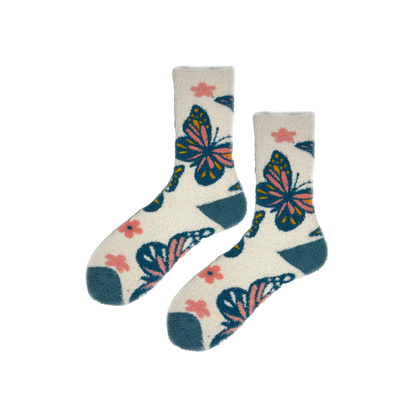 Butterfly Kiss Fuzzy - Women's Socks