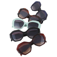 Geometric Large Round Sunglasses