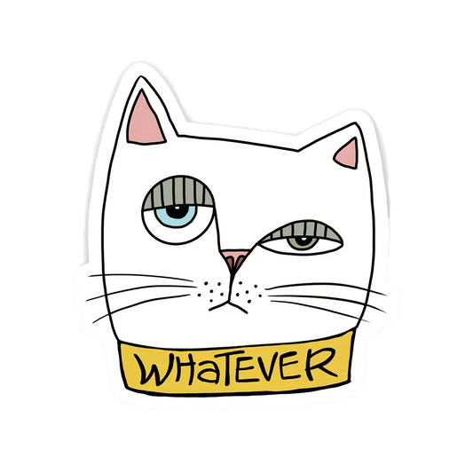 Whatever Cat Vinyl Sticker