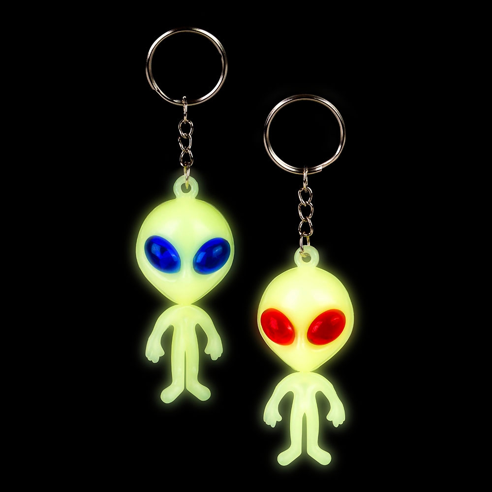Glow In The Day Alien Keychain