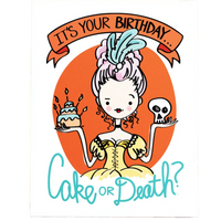 Cake or Death? Birthday Card