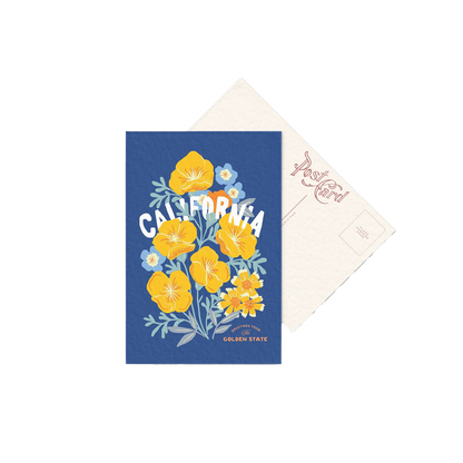 California Wildflower State Postcard