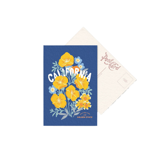 California Wildflower State Postcard