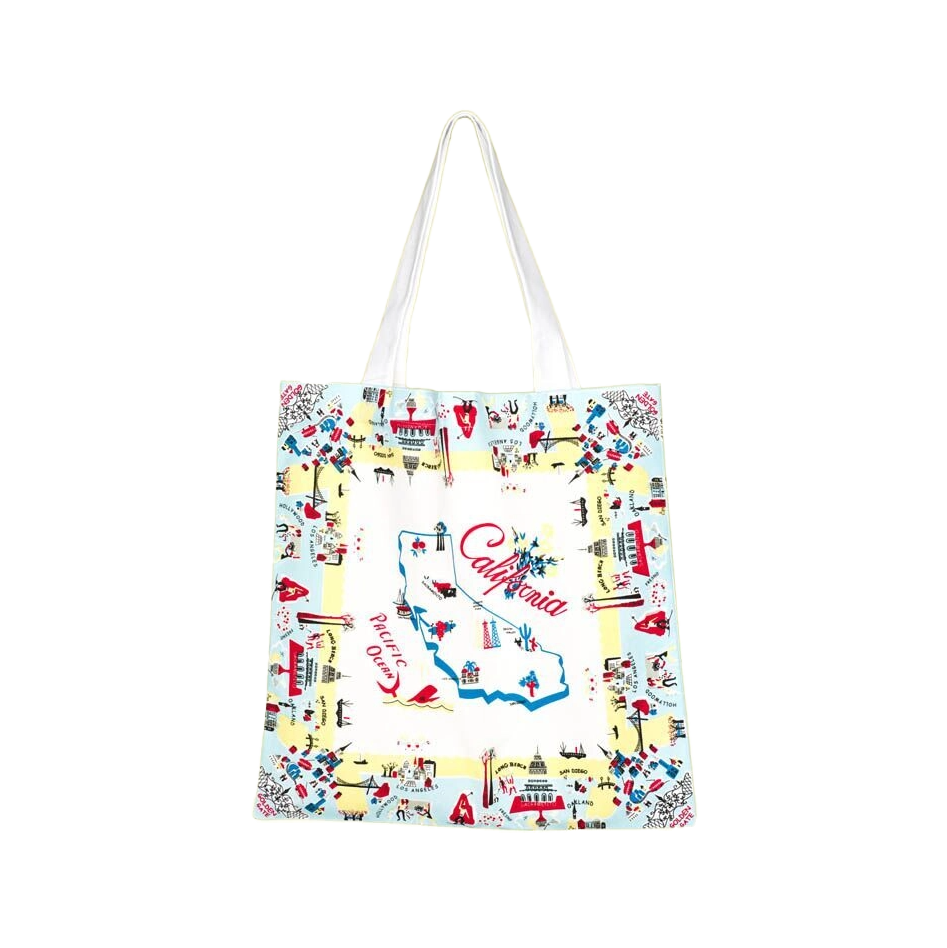 California Map Retro Tote