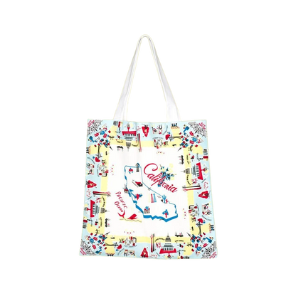 California Map Retro Tote