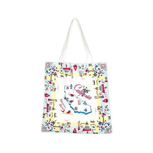 California Map Retro Tote