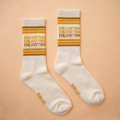 California Striped Ribbed - Unisex Socks