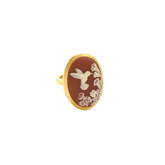 Hummingbird Cameo Ring