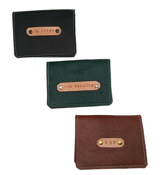 Up-Cycled Leather Card Wallets