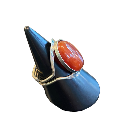 Carnelian Modern Ring