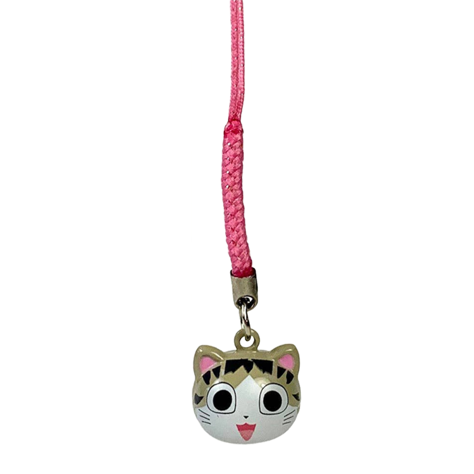 Gray Cat Bell Keychain