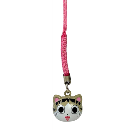 Gray Cat Bell Keychain