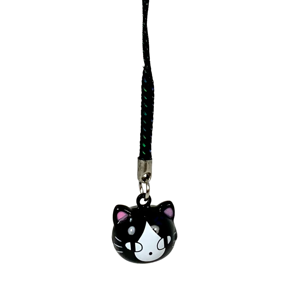 Black Cat Bell Keychain