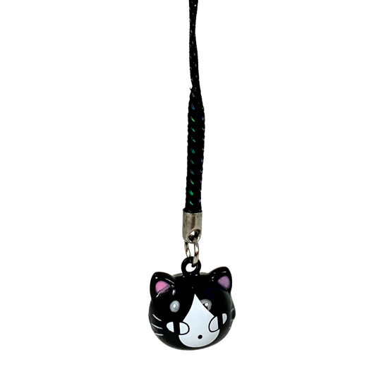 Black Cat Bell Keychain