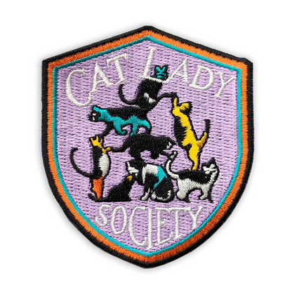 Cat Lady Embroidered Patch