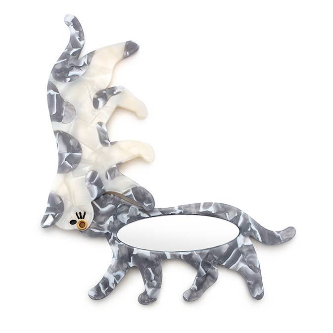Cat Swing-Hinge Folding Compact Mirror