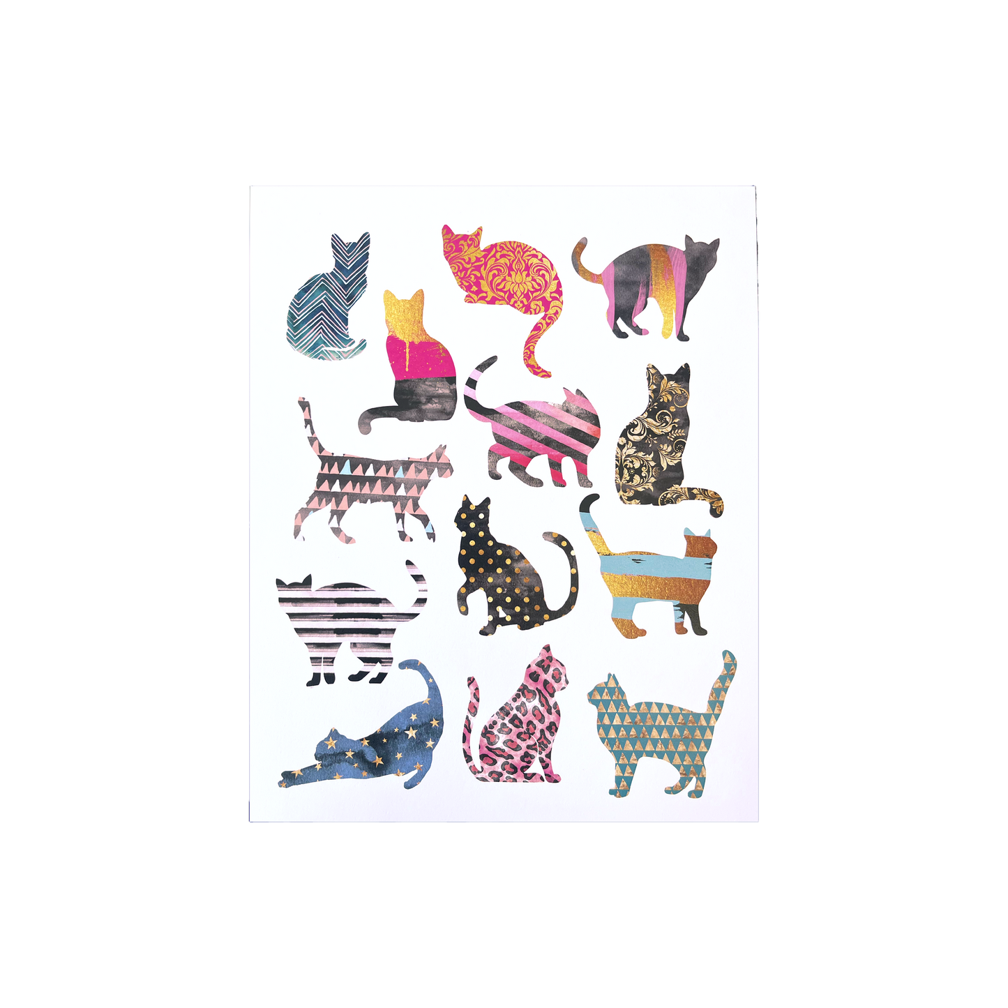Cat Silhouettes Print
