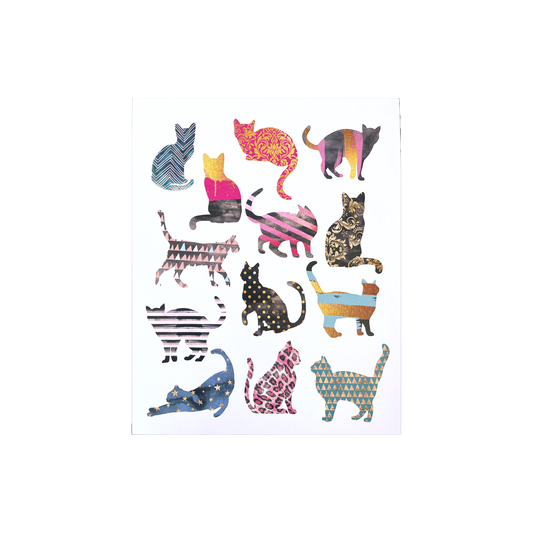 Cat Silhouettes Print
