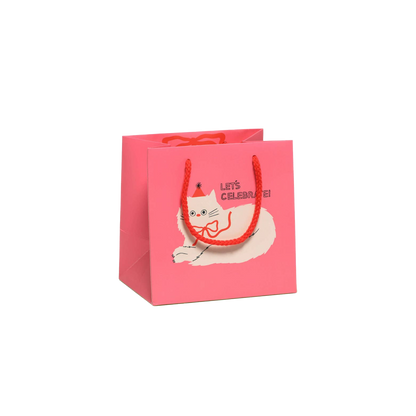 Let's Celebrate Cat Small Gift Bag