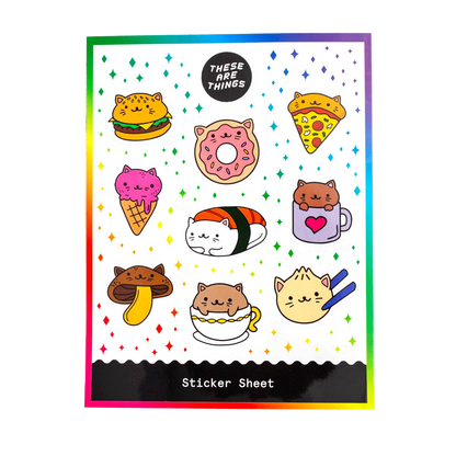 Cat Food Sticker Sheet